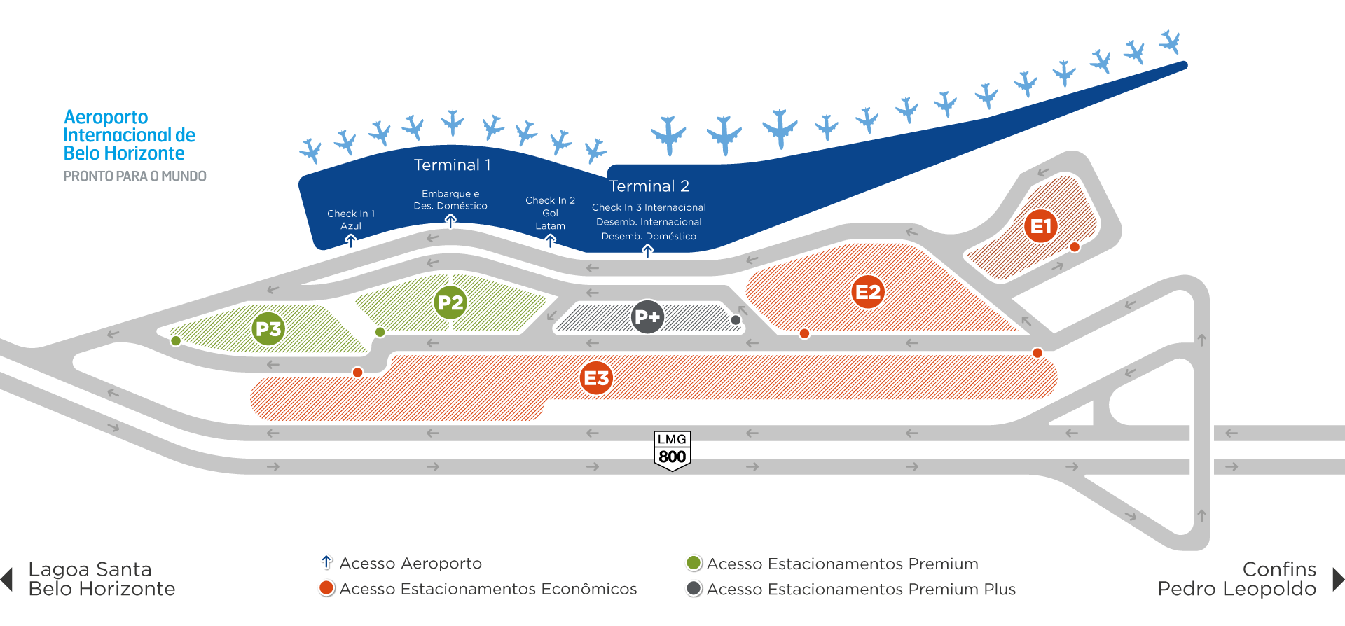 Mapa BH Airport
